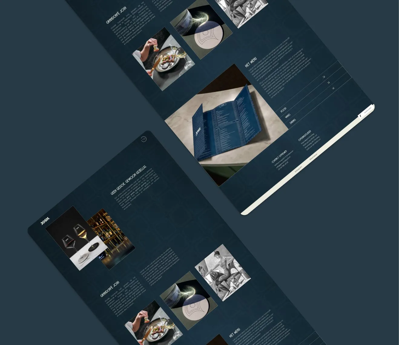 Grand Café Josh — Website met een maatwerk intro-animatie als eyecatcher