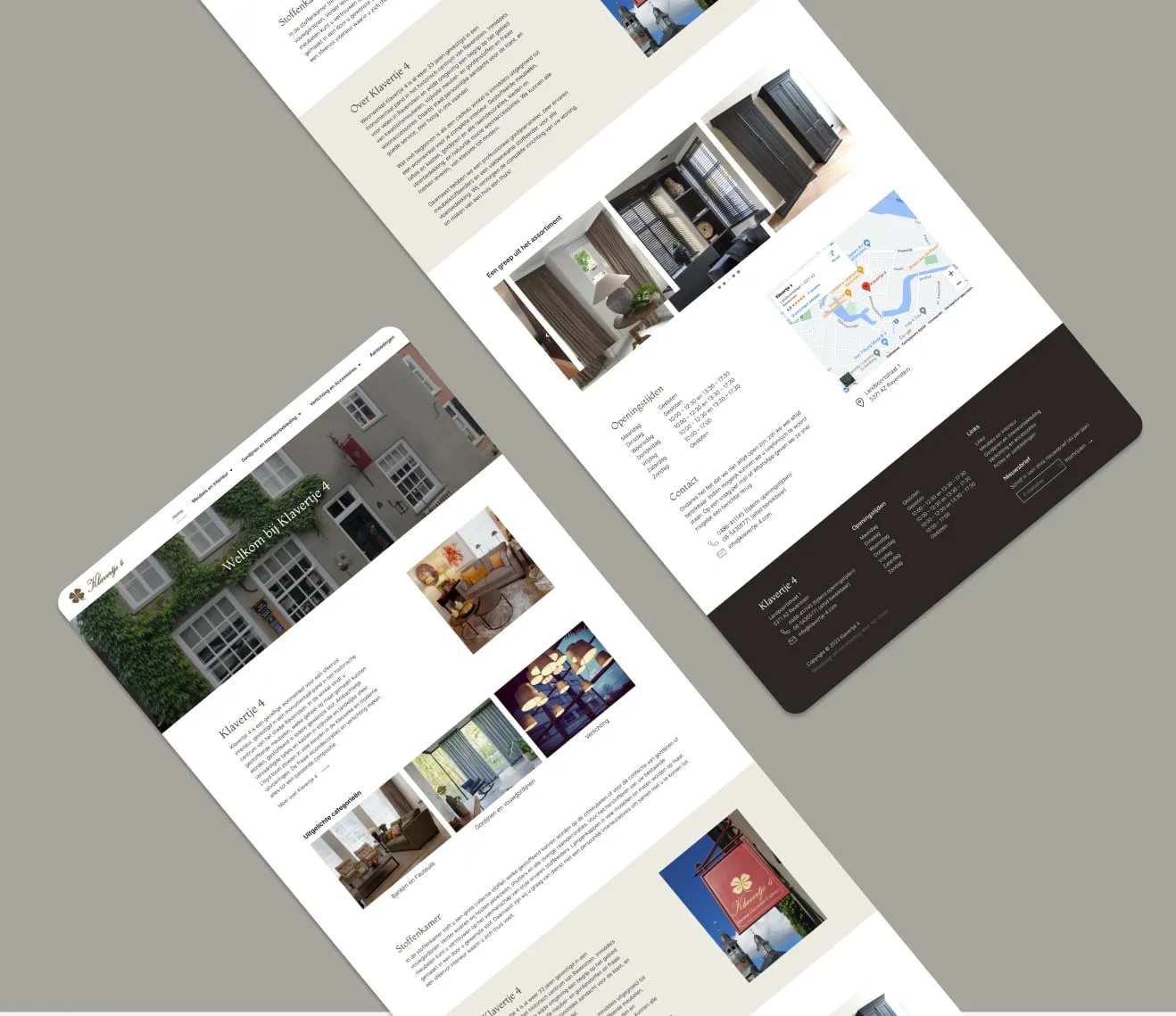 Klavertje 4 — Website met actieproducten voor een woonwinkel