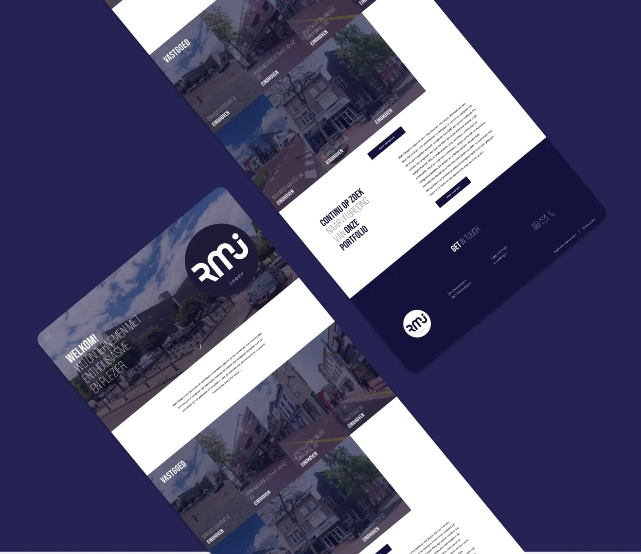 RMJ Groep — Website met een dynamisch beheerd portfolio
